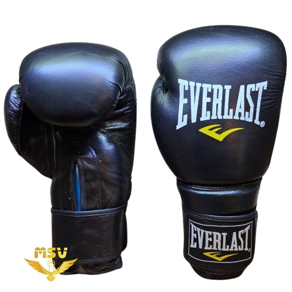دستکش بوکس اورلست EVERLAST آتل دار چرم طبیعی حرفهای — تصویر ۲