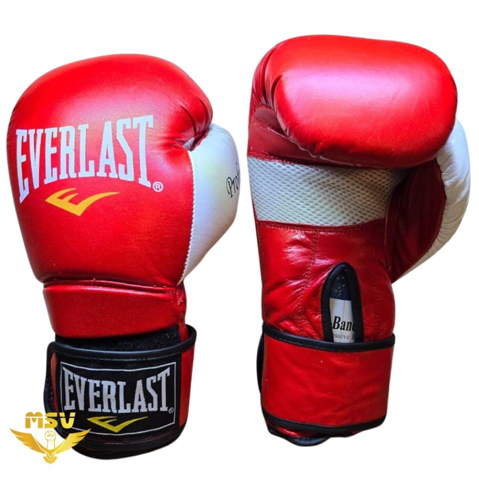 دستکش بوکس چرم اورلست EVERLAST آتل دلار حرفهای 12 اونس — تصویر ۲