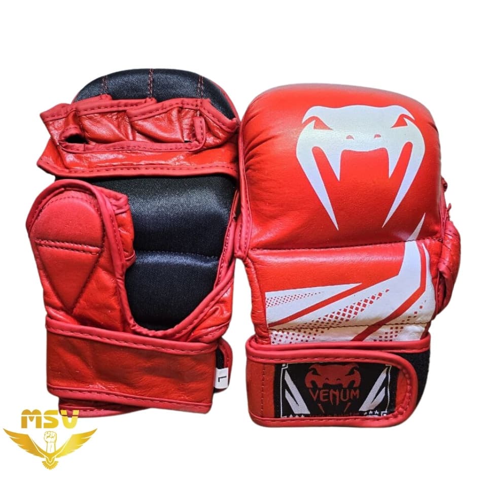 دستکش ام ام ای MMA آماتوری ونوم VENUM چرم طبیعی آتل دار