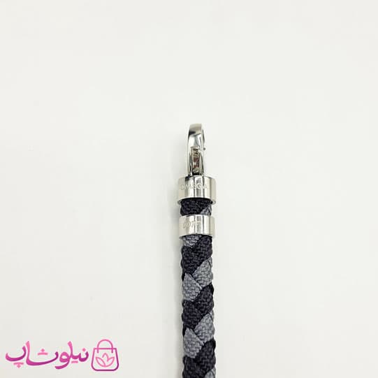 دستبند امگا مردانه 007 مدل کنفی طوسی مشکی کیفیت مستر کد 600 — تصویر ۵