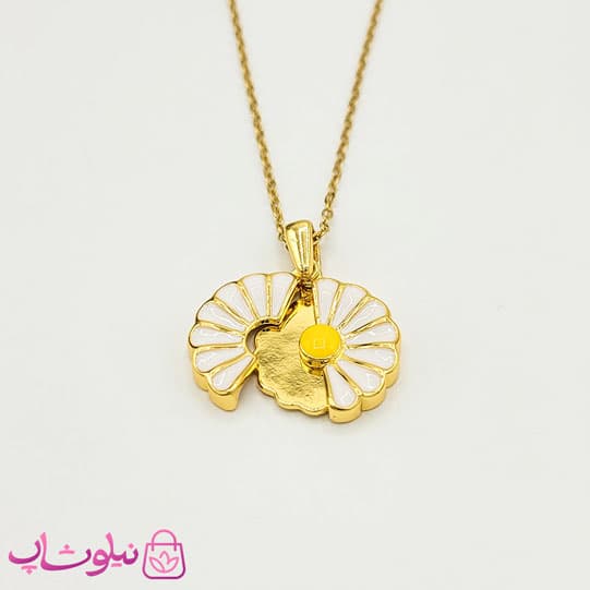 گردنبند دخترانه بازشو طرح گل طلایی کد 1288
