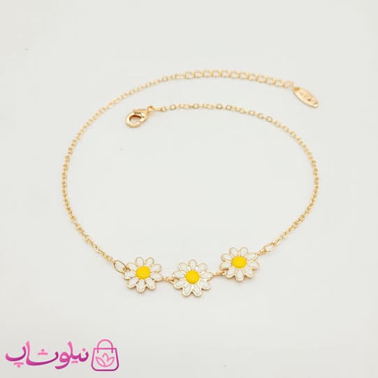 پابند دخترانه ysx مدل گل بابونه سفید کد 891