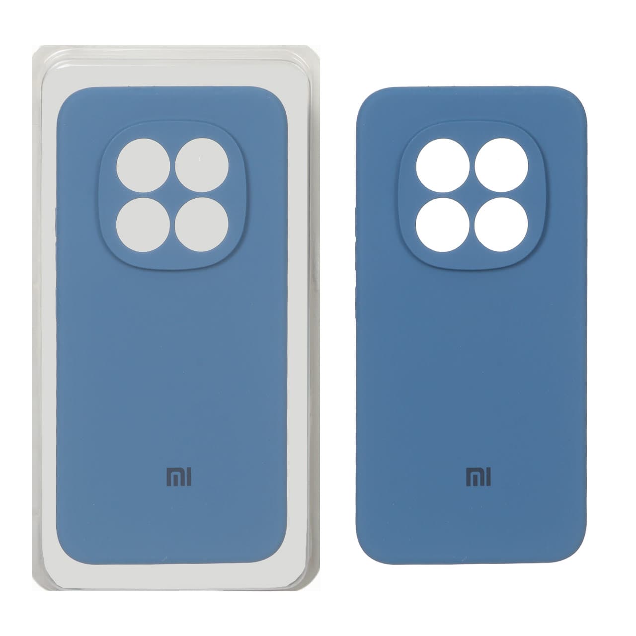 قاب سیلیکونی پاک کنی محافظ لنزدار اورجینال Xiaomi Redmi Note 15 Pro Plus – آبی تیره (پک اصلی)