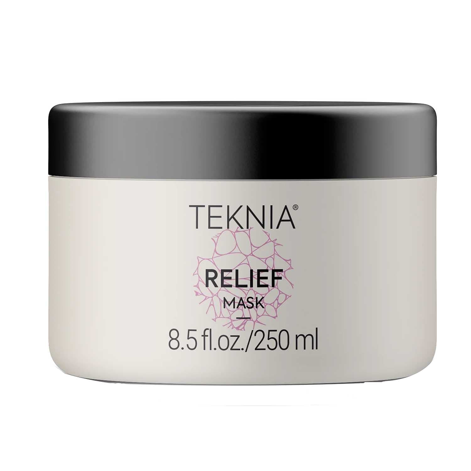 ماسک مو آبرسان لاکمه سری Teknia مدل Relief مناسب پوست سر خشک و حساس حجم 250 میل