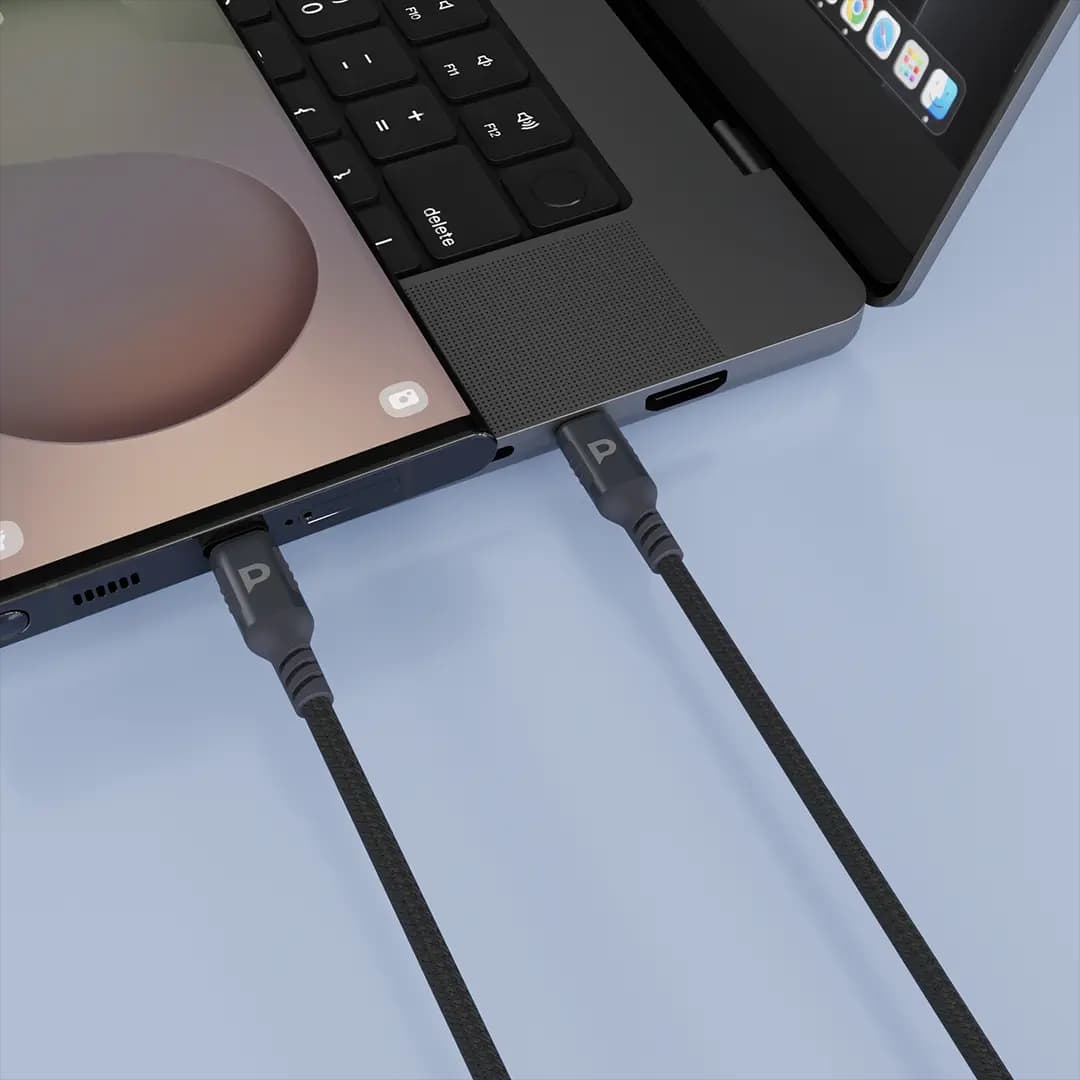 کابل شارژر تایپ سی به تایپ سی 3 متری پاورولوژی Powerology Power Sync Weave USB-C to USB-C 3m Cable PD 100W — تصویر ۵