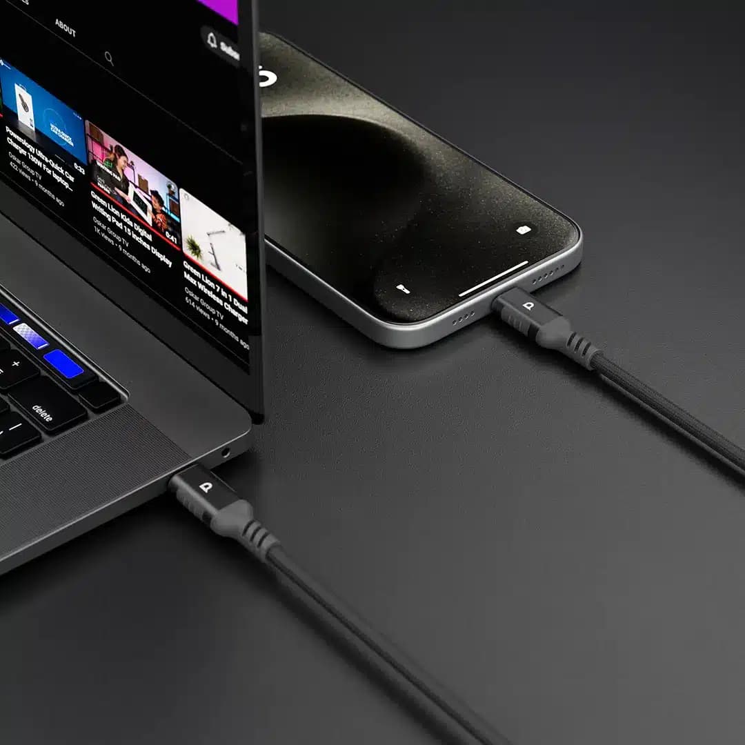 کابل شارژر تایپ سی به تایپ سی 3 متری پاورولوژی Powerology Power Sync Weave USB-C to USB-C 3m Cable PD 100W — تصویر ۱۲