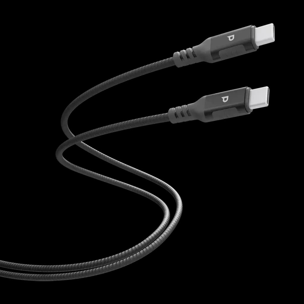 کابل تایپ سی به تایپ سی پاورولوژی Powerology Power Sync Weave USB-C to USB-C 2m PD 100W
