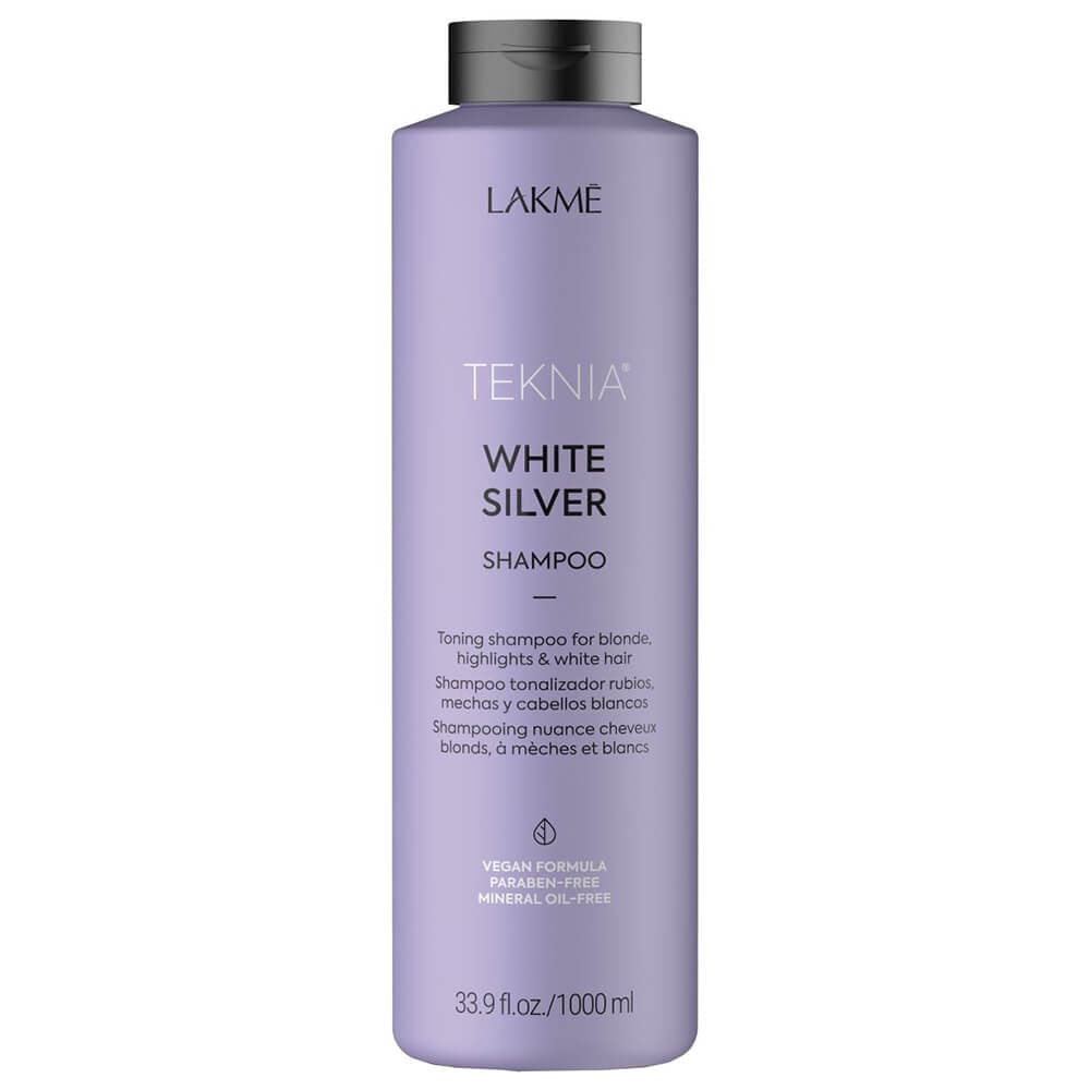 شامپو ضد زردی مو لاکمه Lakme سری Teknia مدل Silver White حجم 1000 میل — تصویر ۲