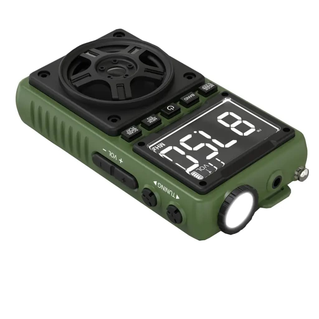 رادیو اسپیکر و چراغ قوه گرین لاین Green Lion Voyager Portable Radio | Flash Light | Speaker