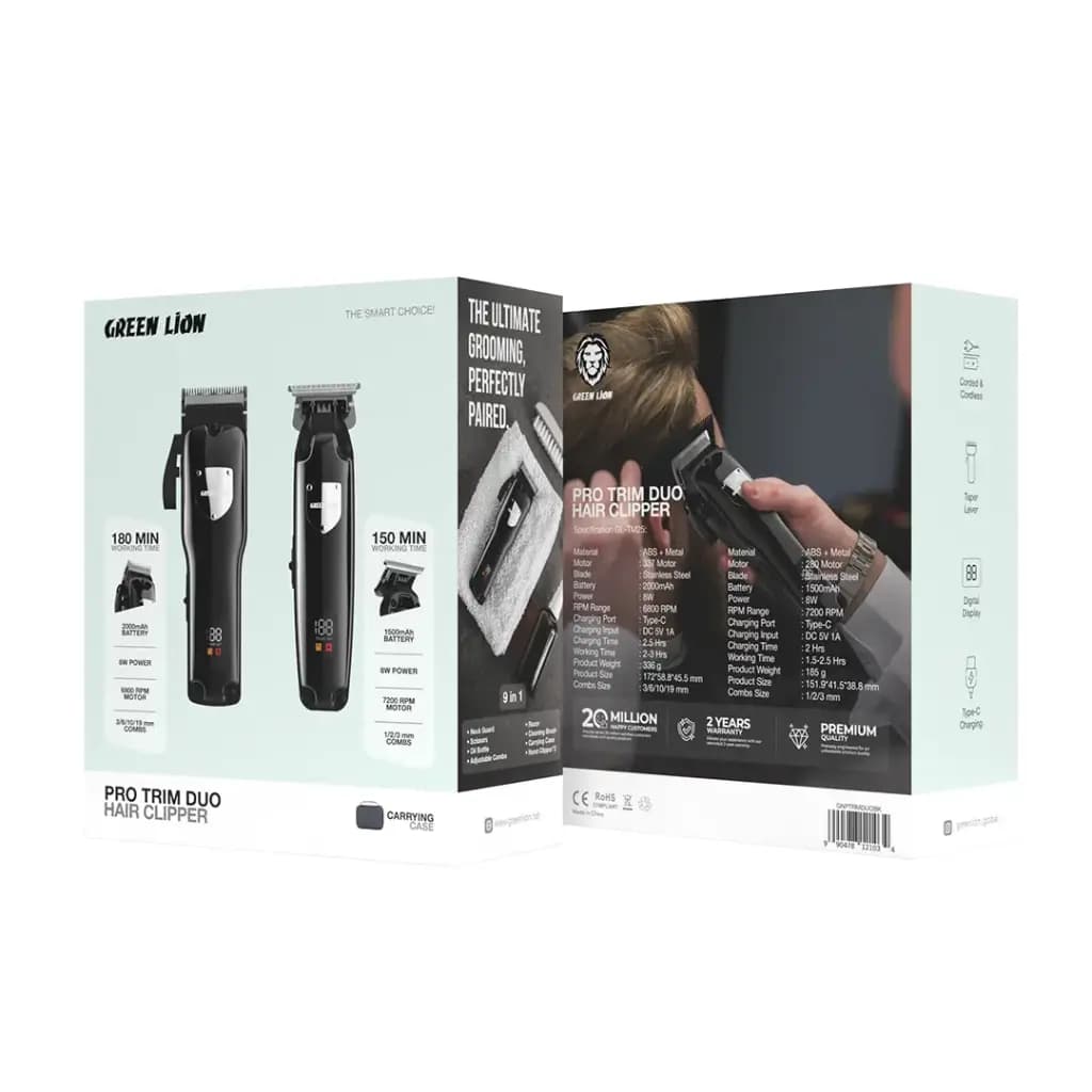ماشین اصلاح دو کاره گرین لاین Green Lion Pro Trim Duo Hair Clipper — تصویر ۹