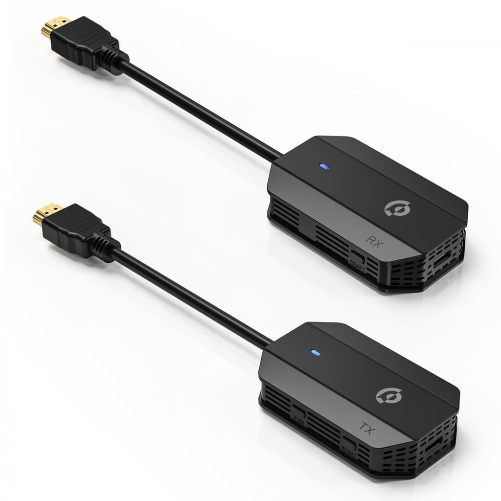 انتقال تصویر hdmi به hdmi بی سیم پاورولوژی Powerology Wireless HDMI Mirroring Adaptor Pair with USB-C Cable Full HD 1080P — تصویر ۳