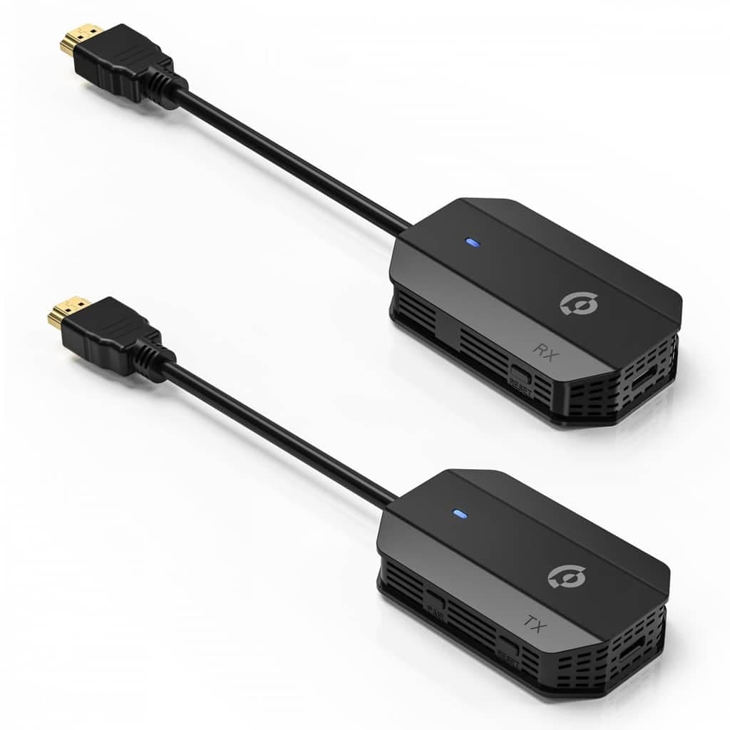 انتقال تصویر hdmi به hdmi بی سیم پاورولوژی Powerology Wireless HDMI Mirroring Adaptor Pair with USB-C Cable Full HD 1080P — تصویر ۹