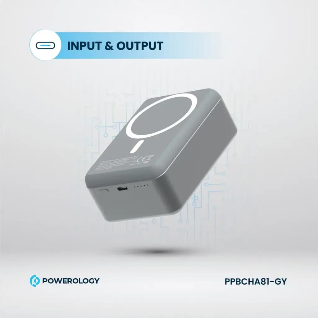 پاوربانک 30000 میلی آمپری پاورولوژی Powerology 30000mAh MagSafe Aluminum Power Bank — تصویر ۵