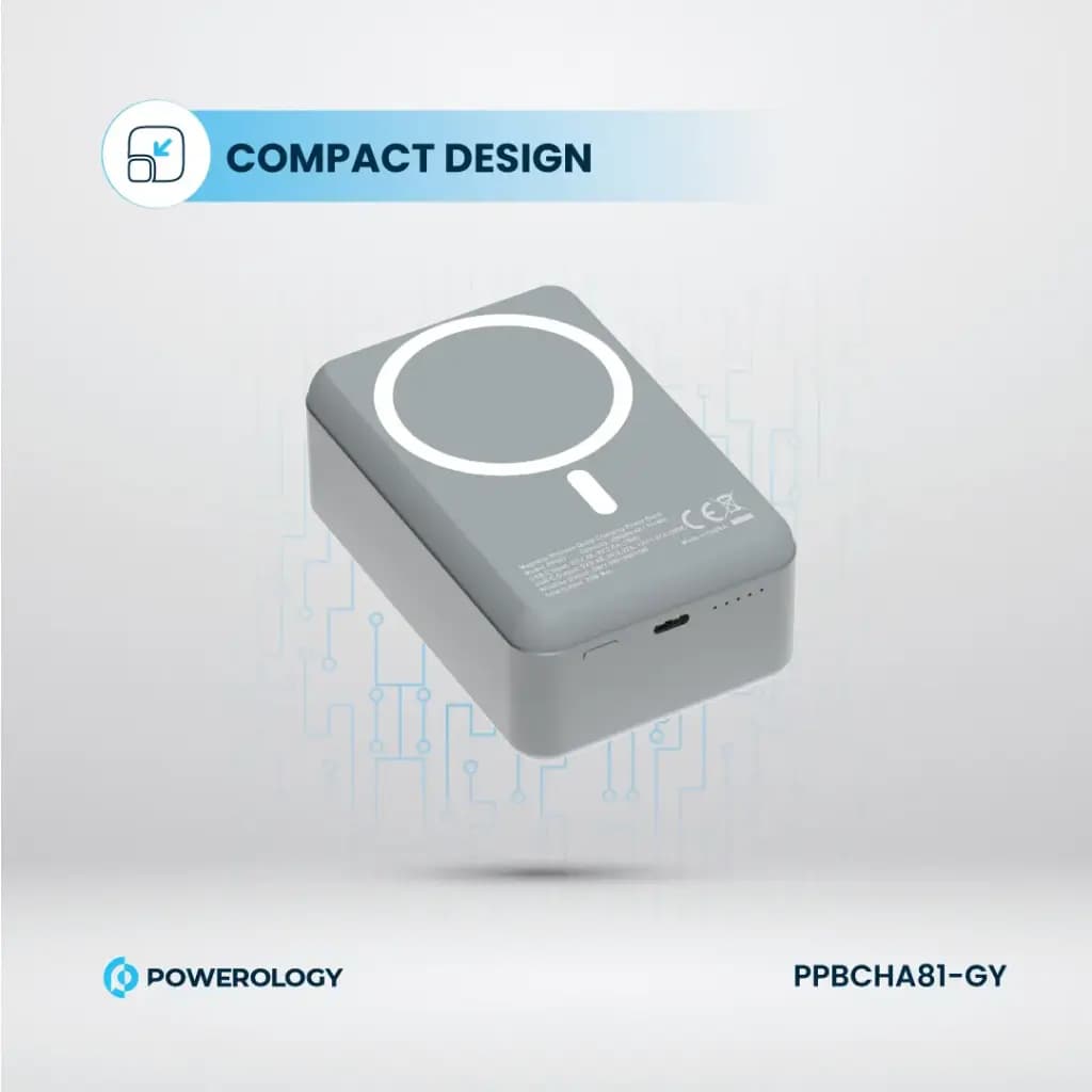 پاوربانک 30000 میلی آمپری پاورولوژی Powerology 30000mAh MagSafe Aluminum Power Bank — تصویر ۶