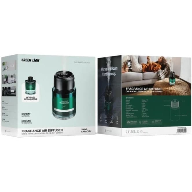 خوشبو کننده گرین لاین با مایع اضافه Green Lion Fragrance Air Diffuser — تصویر ۳