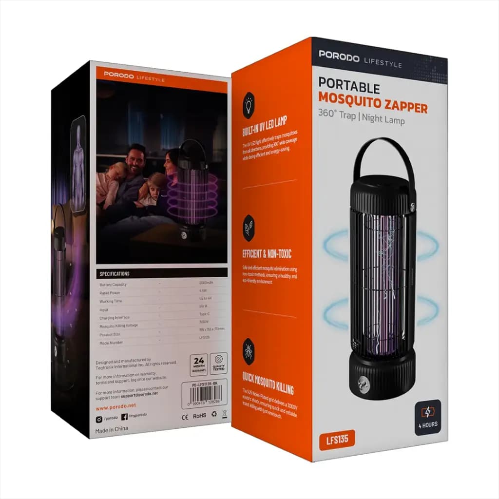 حشره کش برقی پرودو Porodo Lifestyle Portable Mosquito Zapper — تصویر ۷