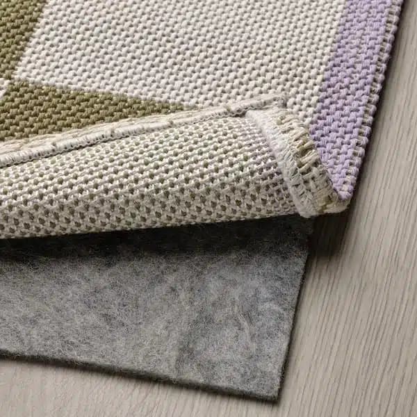 فرش چهارخونه سفید/سبز ایکیا KLASSRUM سایز 133×195 سانتی‌متر — تصویر ۱۲