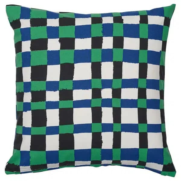 کاور کوسن ایکیا PLATTLUMMER سبز/آبی، 50×50 سانتی‌متر — تصویر ۶