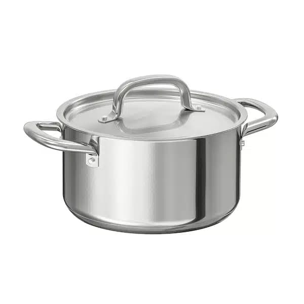 قابلمه درب دار استیل 5 لیتری ایکیا IKEA 365+ — تصویر ۸