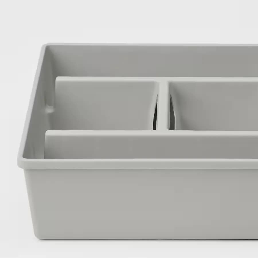باکس نظم دهنده محفظه دار ایکیا FANGGRODA خاکستری روشن، 30x30x11 سانتیمتر — تصویر ۶
