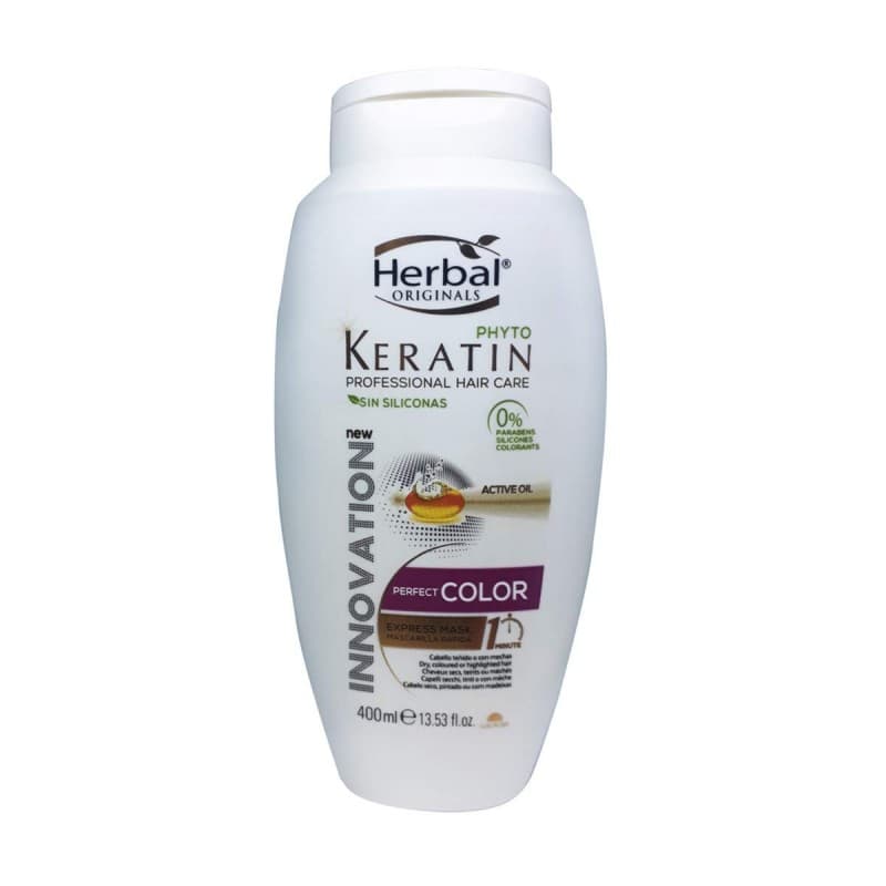 ماسک مو فوری موهای رنگ شده هربال سری Phyto Keratin مدل Perfect Color حجم 400 میل — تصویر ۲