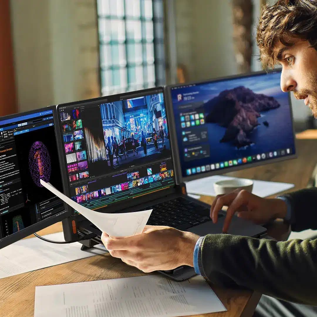 مانیتور دوگانه پاورولوژی Powerology Dual Screen Portable Monitor — تصویر ۸