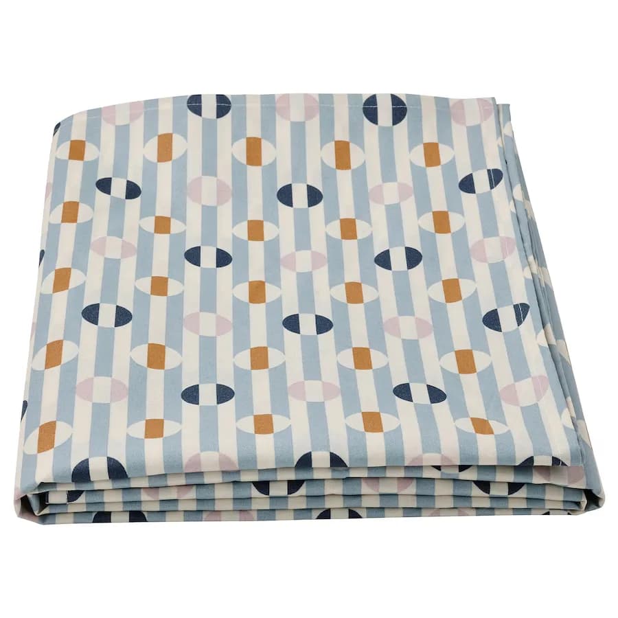 رومیزی ضد آب ایکیا DAKSJUS راه‌ راه آبی، 145×240 سانتی‌متر