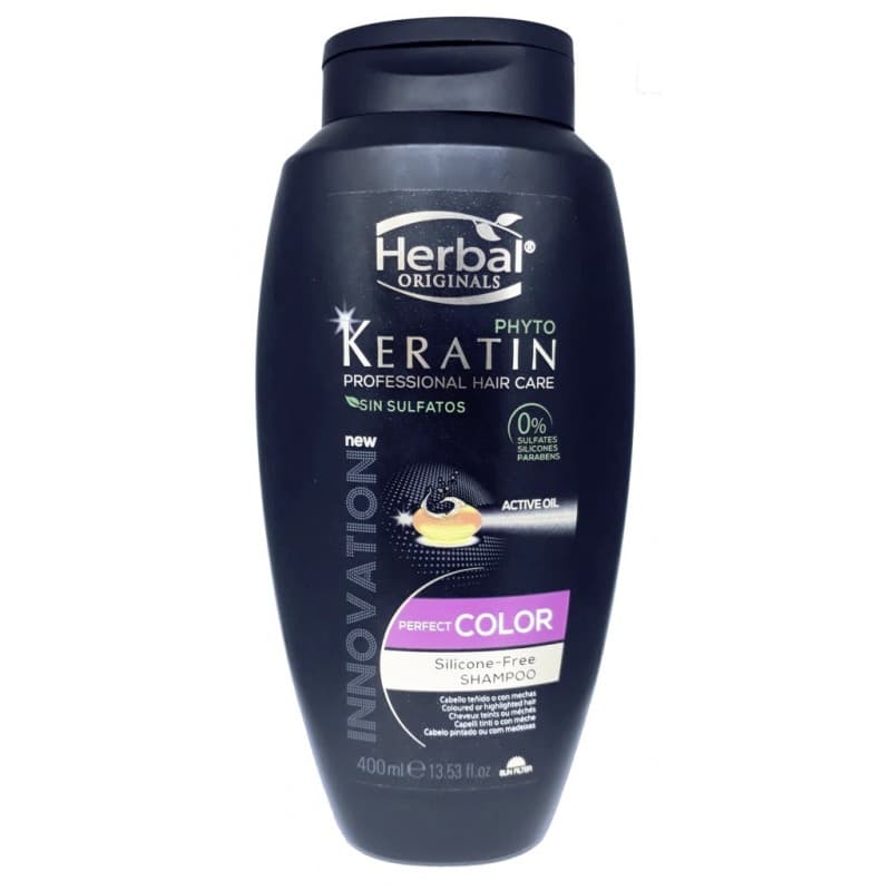 شامپو بدون سولفات موهای رنگ شده هربال مدل Perfect Color حجم 400 میل