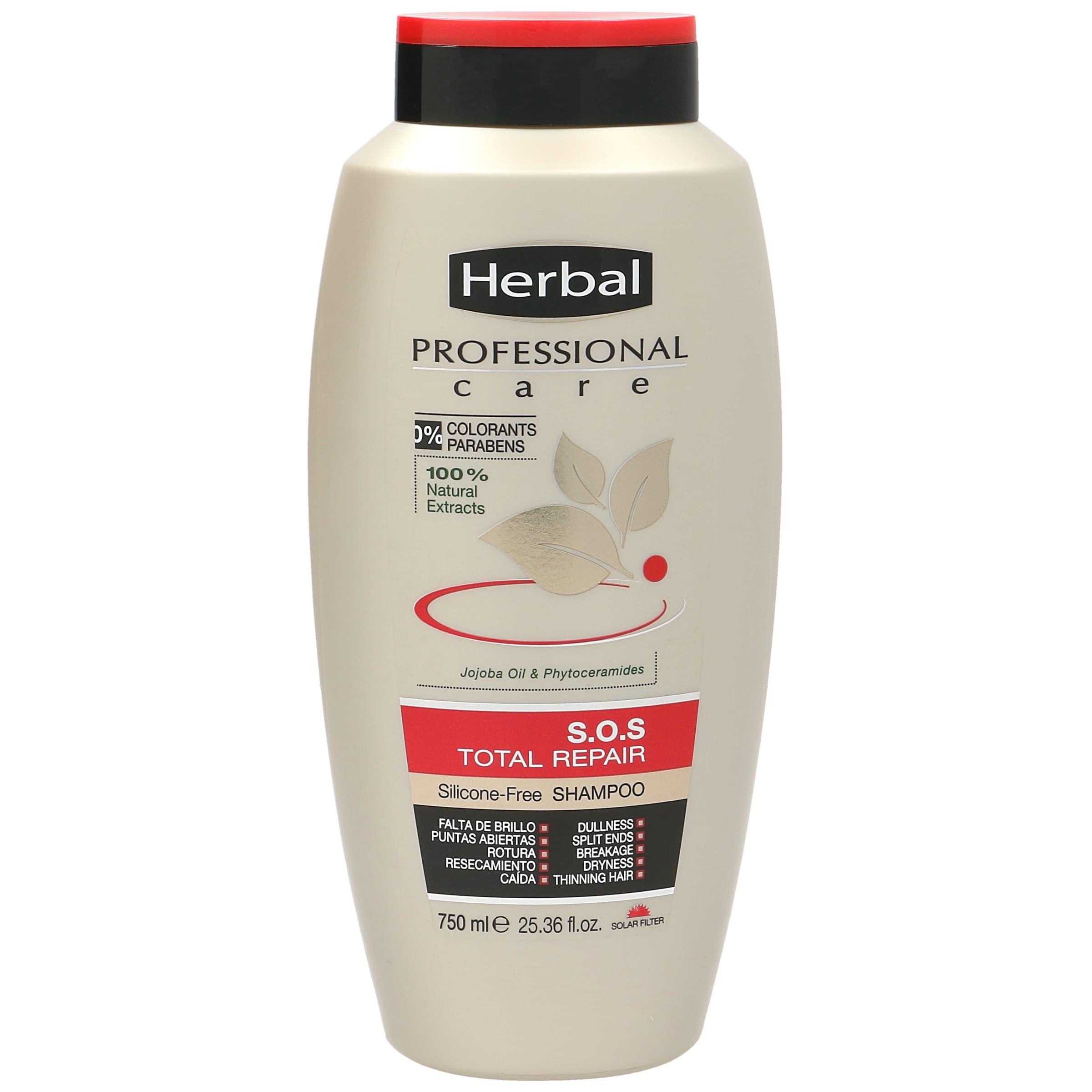 شامپو ترمیم کننده هربال مدل SOS Total Repair حجم 750 میل