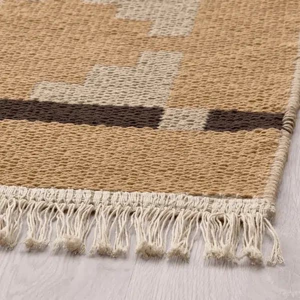 فرش طرح‌دار ایکیا TELEGRAFLINJE زرد-بژ، 170×240 سانتی‌متر — تصویر ۸