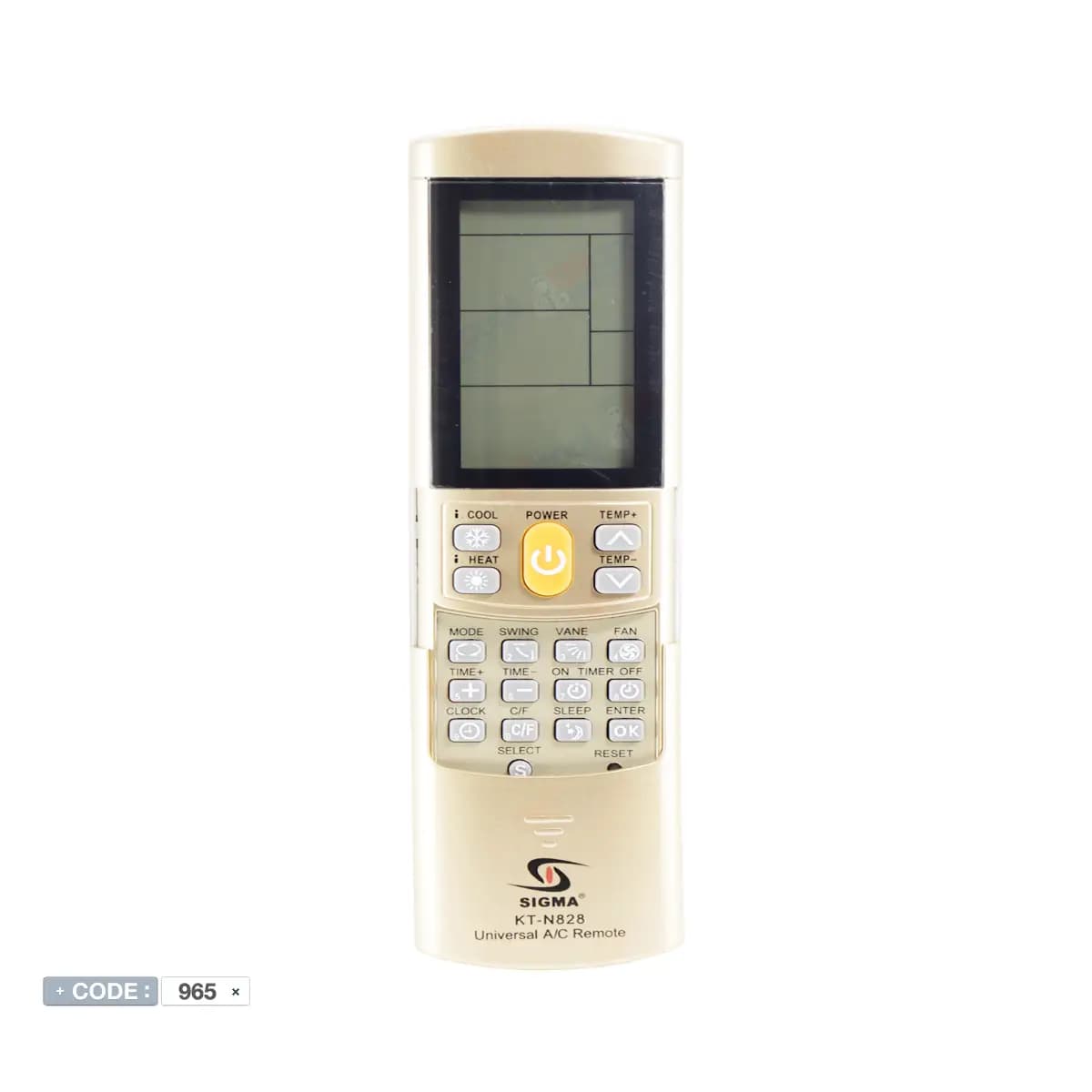 ریموت کنترل همه کاره کولر گازی مدل KT-N828 برند SIGMA — تصویر ۴