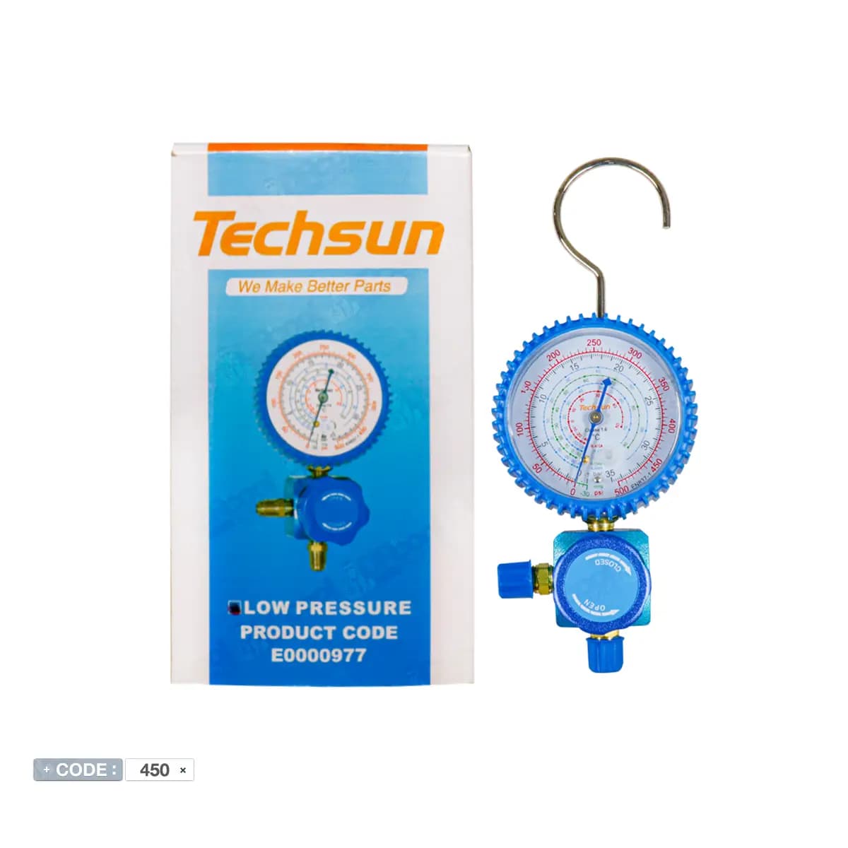 گیج تکی فشار پایین تکسان TECHSUN مدل 95240-DBF-A