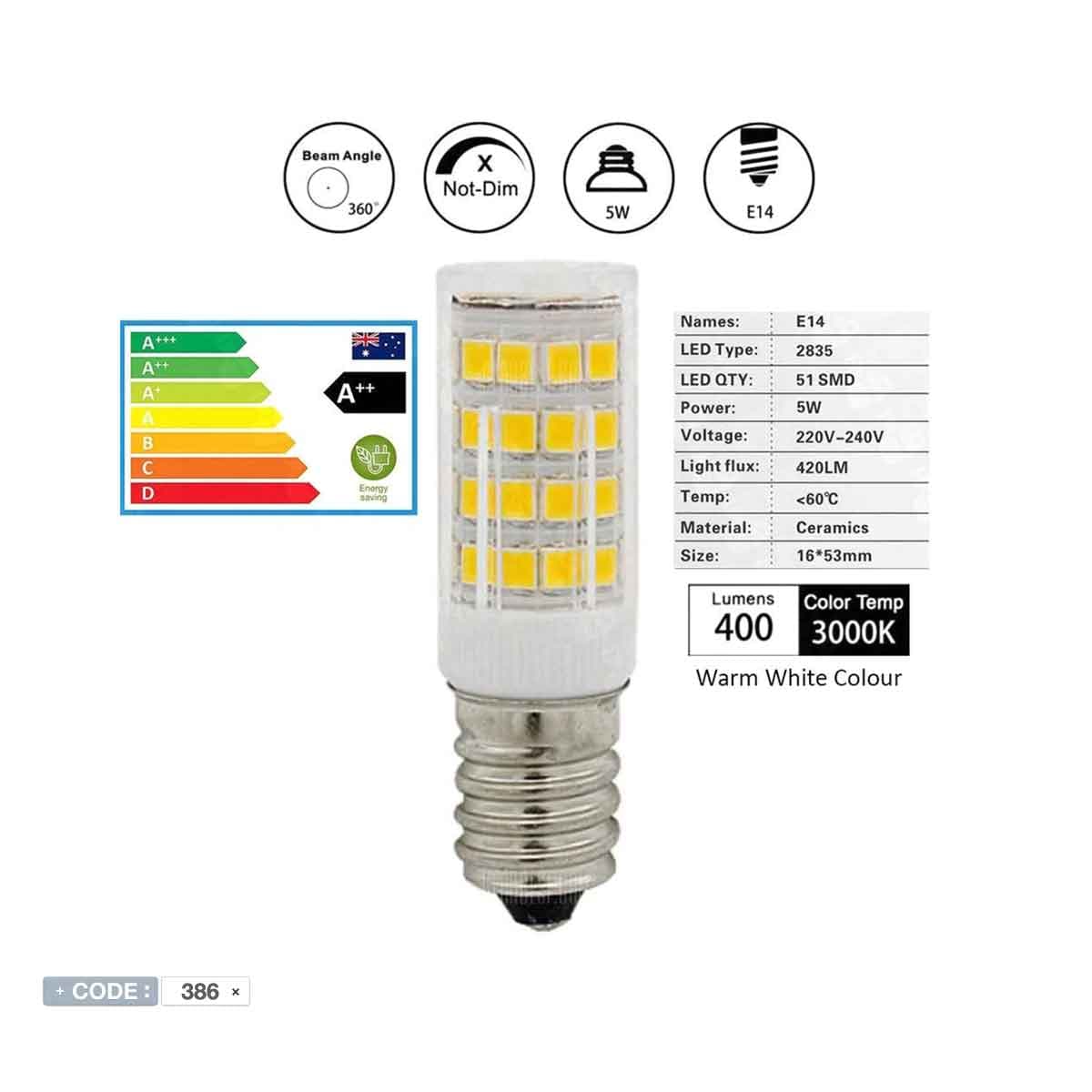 لامپ یخچال LED مدل E14 — تصویر ۳