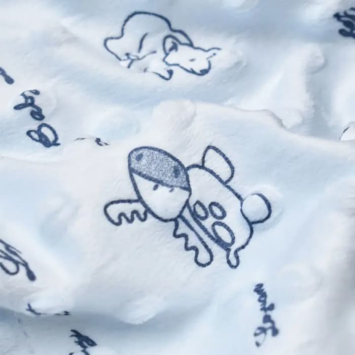 پتو نوزادی مخمل bi baby آبی سایز 108×90 — تصویر ۵