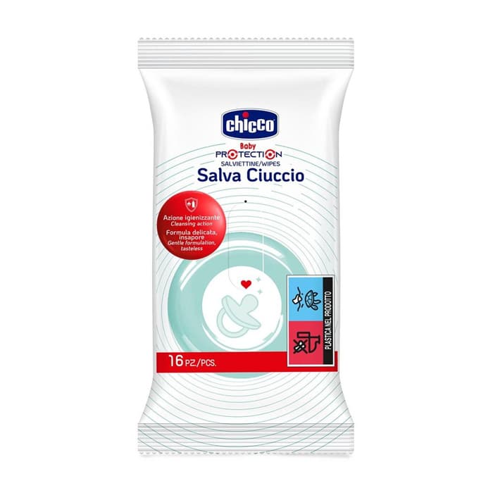 دستمال مرطوب پاک کننده شیشه شیر و پستانک 16 عددی چیکو Chicco