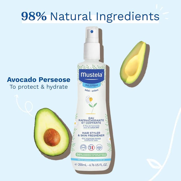 حالت دهنده مو و خوشبو کننده پوست کودک موستلا Mustela (اورجینال) — تصویر ۵