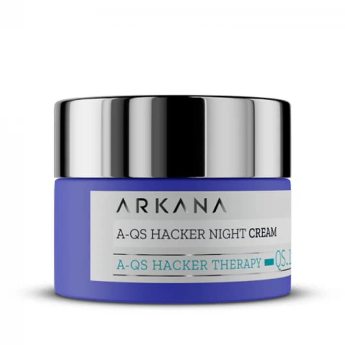 A‑QS Hacker Night Cream ارکانا – کرم شب تخصصی ترمیم‌کننده، ضدپیری و بازسازی‌کننده (50 میل)