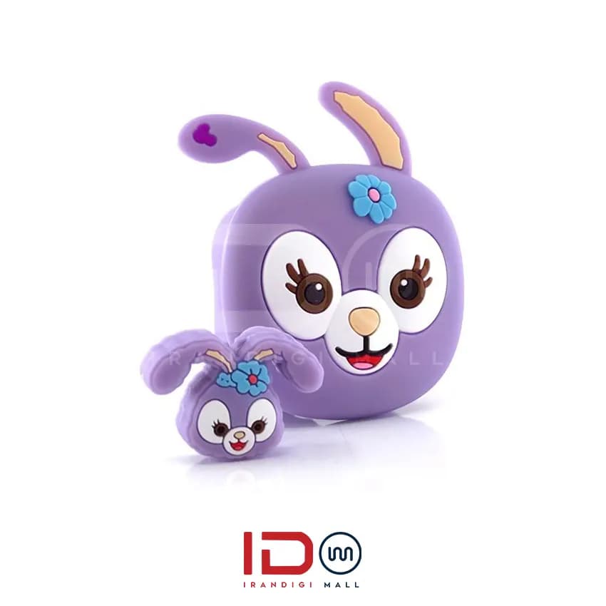 کاور و محافظ سیلیکونی شارژر گوشی موبایل سامسونگ مدل 25 وات 3 پین طرح Stellalou Rabbit