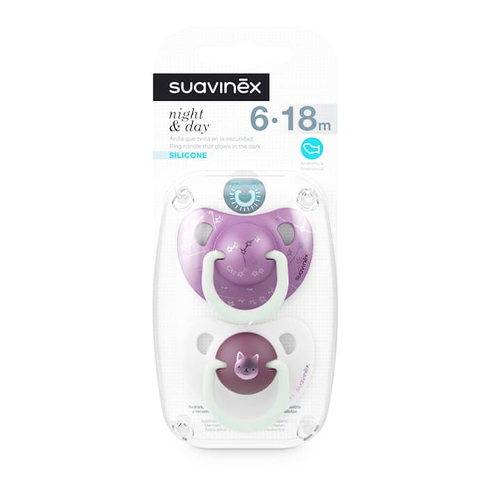 پستانک دو عددی شب تاب 6-18 ماه سرکج سواوینکس Suavinex — تصویر ۳