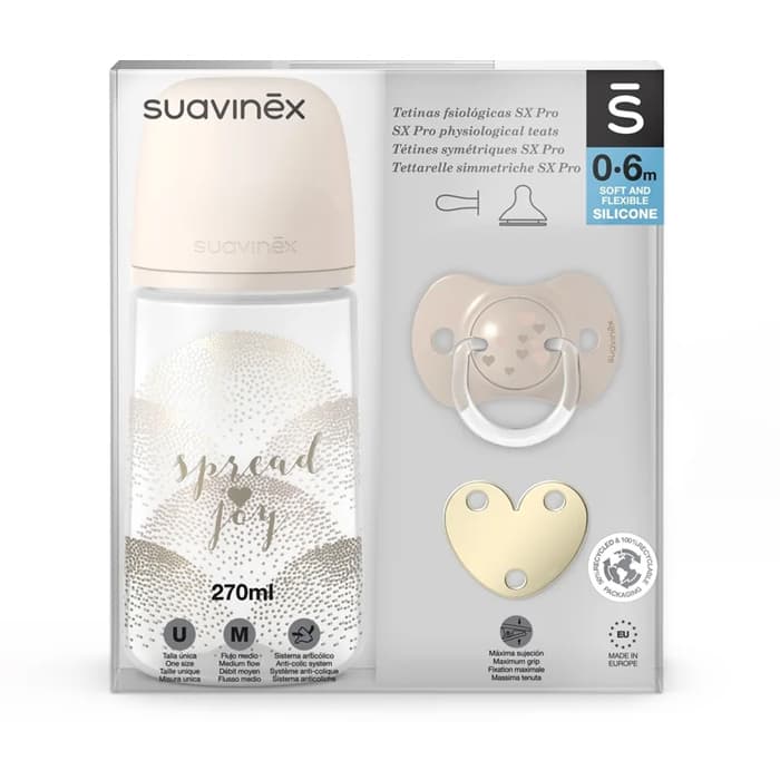 ست هدیه 3 تکه گلبهی کلکسیون Spread Joy سواوینکس Suavinex