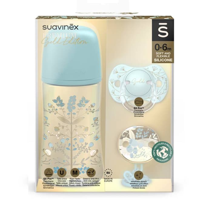 ست هدیه 3 تکه پسرانه کلکسیون Gold Edition سواوینکس Suavinex