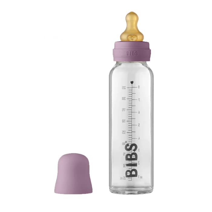 شیشه شیر پیرکس 225 میل بیبس BIBS رنگ Mauve (اورجینال)
