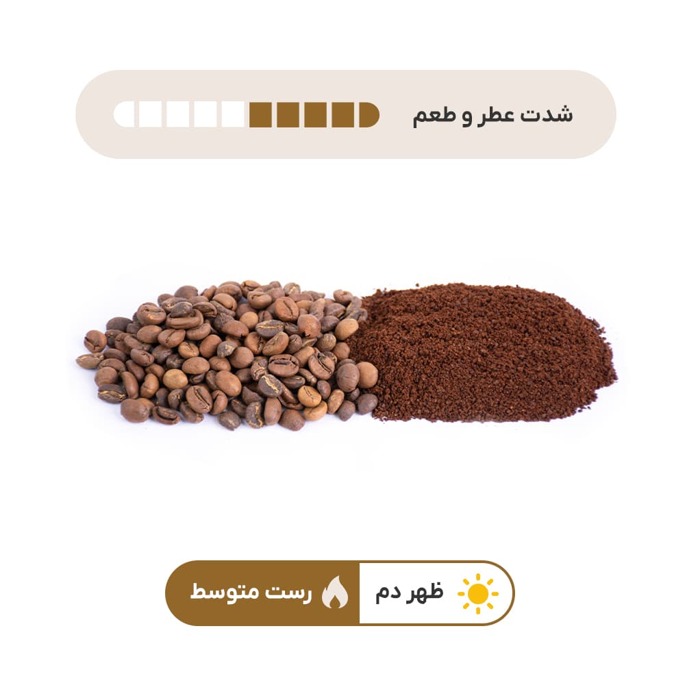 قهوه ترکیبی خورشید ۵۰٪ روبوستا + ۵۰٪ عربیکا