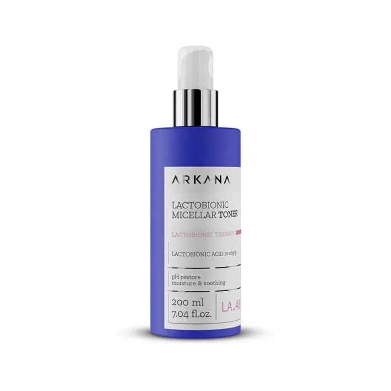 میسلار تونر رطوبت رسان سوتینگ و تنظیم ph آرکانا 200 میل Lactobionic Micellar Toner ARKANA — تصویر ۳