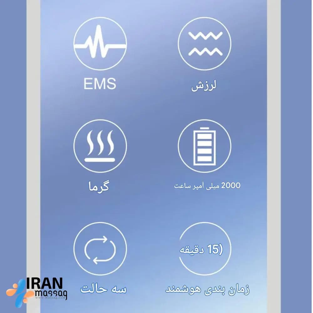 کمربند ماساژ هوشمند مدل ST-1208 برای تناسب اندام و درد کمر | دارای مادون قرمز، ویبره، EMS — تصویر ۱۲