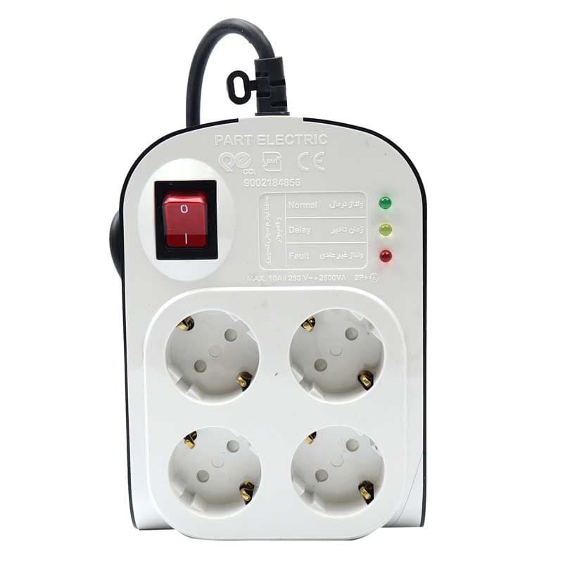 محافظ برق صوتی تصویری 4 خانه ارت دار پارت الکتریک PE8791 با کابل 1٫8 متری