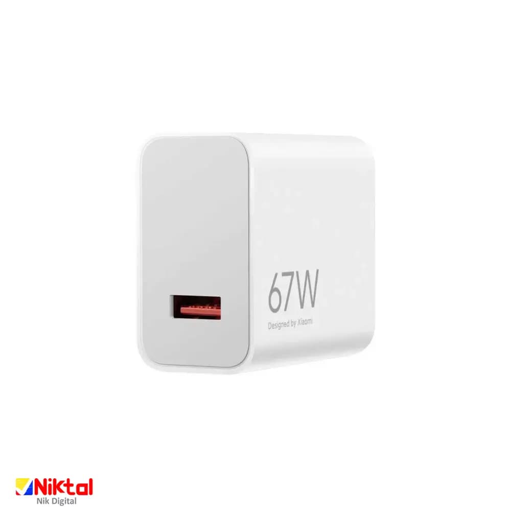 آداپتور فست شارژر اورجينال شيائومى 2pin بدون کابل US 67w — تصویر ۳