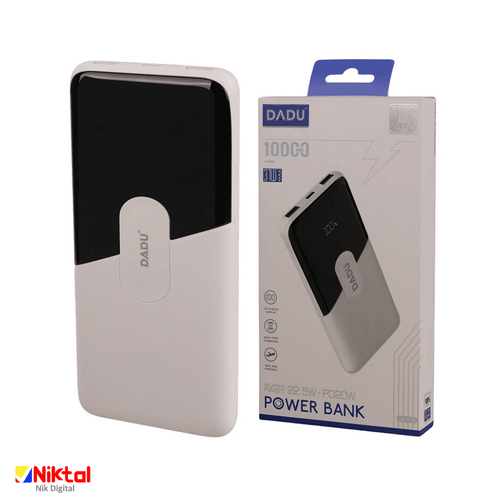 پاور بانک فست شارژ DADU DP-035 با ظرفیت mAh10000 و توان 22.5W