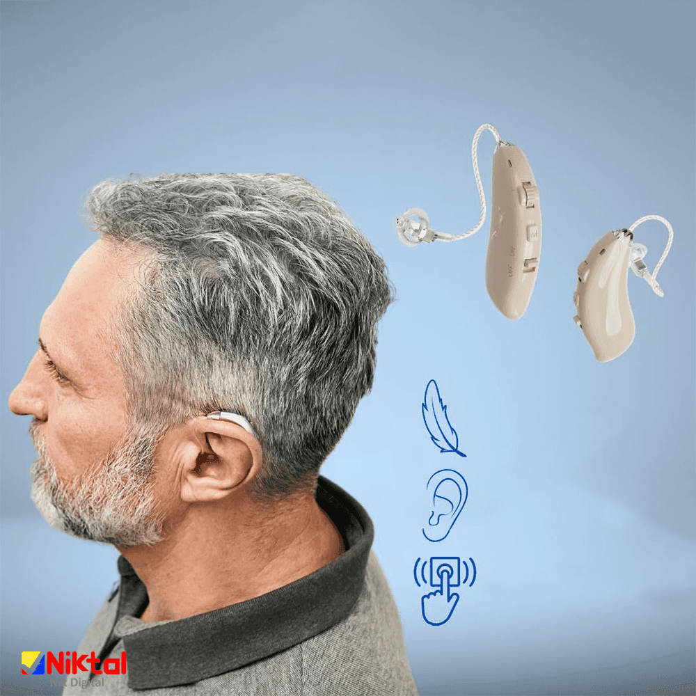سمعک دوتایی آیجویر مدل GM-352T پشت گوش و شارژی کیس دار با قابلیت حذف نویز — تصویر ۳