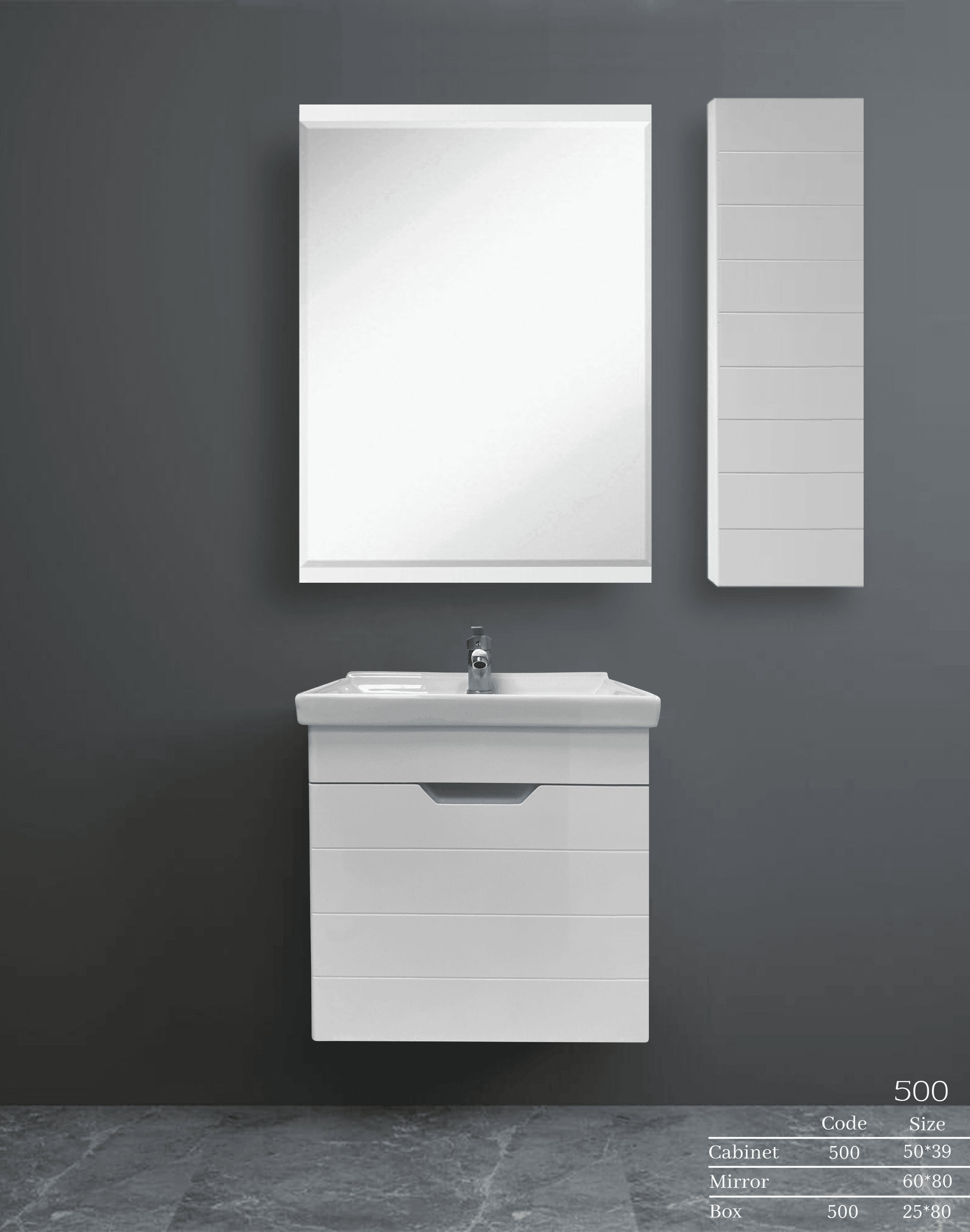 روشویی کابینتی لوانته مدل 500 — تصویر ۲